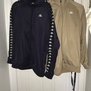 Kappa Men's Black and Tan Track Jackets